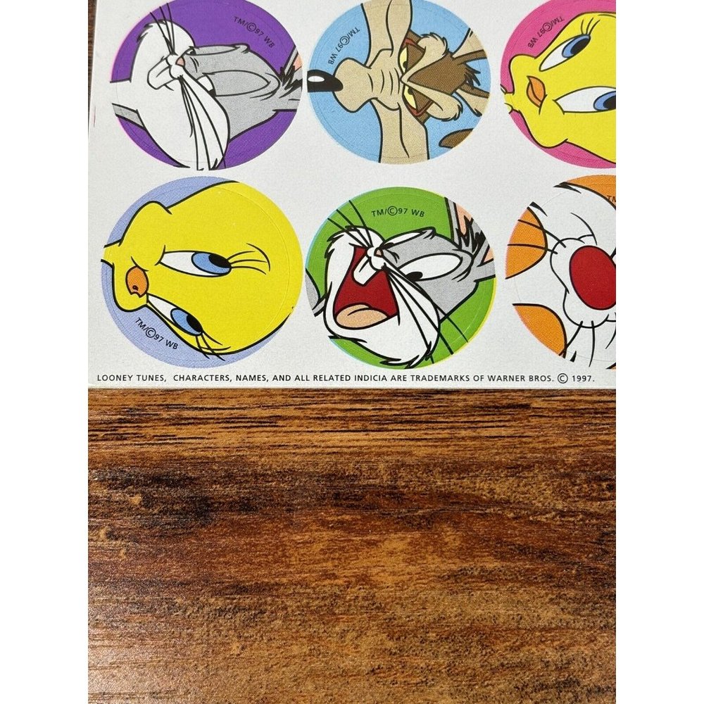 VTG 1999 Looney Tunes Hallmark Stickers 12 Total 90’s Vintage Warner Bros - Picture 4 of 4